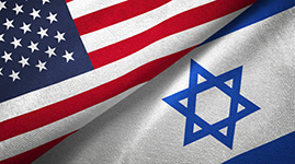 US and Israeli flags